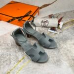Hermes Encens 50 Sandal Jade Grey For Women - Image 7