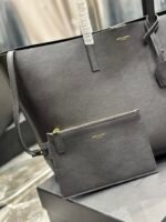 Saint Laurent Ew In Supple Black/Beige For Women‎ 14.5in/37cm 600281CSV0J1000 - Image 5