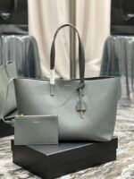 Saint Laurent Ew In Supple Black/White/Grey For Women‎ 14.5in/37cm - Image 24