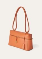 Loro Piana Extra L27 Top Handle Bag 10.6in/ 27cm Cinnamon Orange Gold Hardware For Women FAN3462 L0AX - Image 4
