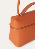 Loro Piana Extra L27 Top Handle Bag 10.6in/ 27cm Cinnamon Orange Gold Hardware For Women FAN3462 L0AX - Image 3