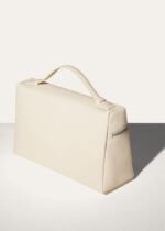 Loro Piana Extra Pocket L27 Top Handle Bag 10.6in/ 27cm Whisper White Silver Hardware For Women FAN4043 1615 - Image 2