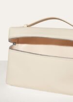 Loro Piana Extra Pocket L27 Top Handle Bag 10.6in/ 27cm Whisper White Silver Hardware For Women FAN4043 1615 - Image 3