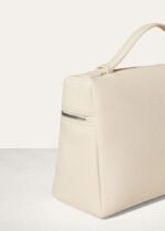 Loro Piana Extra Pocket L27 Top Handle Bag 10.6in/ 27cm Whisper White Silver Hardware For Women FAN4043 1615 - Image 4