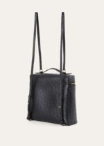 Loro Piana Extra Pocket L23.5 Backpack 9.1in/ 23cm Black Gold Hardware For Women FAN4194 8000 - Image 4