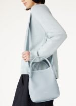 Loro Piana Small Bale Bag 6.7in/ 17cm Light Blue Silver Hardware For Women FAN8964 60HN - Image 2