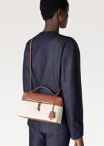 Loro Piana Extra L27 Top Handle Bag 11in/ 27cm Natural/ Caramel Sugar For Women FAO3001 B4AU - Image 2