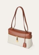 Loro Piana Extra L27 Top Handle Bag 11in/ 27cm Natural/ Caramel Sugar For Women FAO3001 B4AU - Image 3