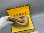 Fendi First Small Shoulder Bag 10in/ 26cm Beige Gold Hardware For Women - Image 7