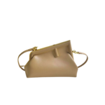 Fendi First Small Shoulder Bag 10in/ 26cm Beige Gold Hardware For Women