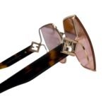 Fendi Geometric Oversized Sunglasses Rose Gold - Image 3