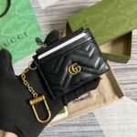 Gucci GG Marmont Keychain Wallet Black 627064 DTDHT 1000 - Image 3