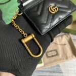 Gucci GG Marmont Keychain Wallet Black 627064 DTDHT 1000 - Image 4