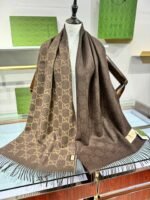 Gucci GG Pattern Scarf Dark Brown 200cm/79in For Women - Image 2