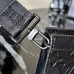 Louis Vuitton Pochette Gaston Wearable Wallet Shoulder Bag 8.7in/ 22cm Black Monogram Shadow Black Hardware For Men M81115 - Image 11