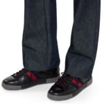Gucci Ace Sneakers With Web Black For Men ‎849836 AAFN3 1076 - Image 5