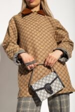 Gucci Dionysus Chain Wallet Shoulder Bag 8in/ 20cm Beige/ Blue GG Supreme Canvas Palladium Hardware For Women 401231 K9GSN 4075 - Image 2