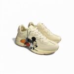 Gucci x Disney Women's Rhyton Sneaker With Mickey Mouse Beige For Women 602049 DRW00 9522