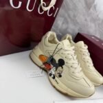 Gucci x Disney Women's Rhyton Sneaker With Mickey Mouse Beige For Women 602049 DRW00 9522 - Image 3