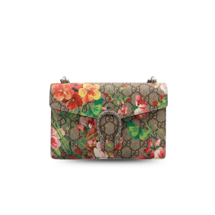 Gucci Floral WOC Dionysus Shoulder Bag 8in/ 20cm Multicolor  Antiqued Silver Hardware For Women