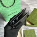 Gucci GG Marmont Bi-Fold Wallet Black/Blue For Men 4.3in/11cm ‎428726 1T56F 1000 - Image 5