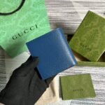 Gucci GG Marmont Bi-Fold Wallet Black/Blue For Men 4.3in/11cm ‎428726 1T56F 1000 - Image 16