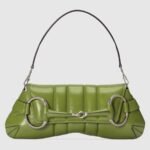 Gucci Horsebit Chain Medium Shoulder Bag Green For Women 15 Inches/ 38 Cm 764255 AACU1 3506 - Image 7