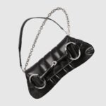 Gucci Horsebit Chain Medium Shoulder Bag Black For Women 15 Inches/ 38 Cm 764255 AACU1 1000 - Image 5