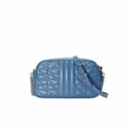 Gucci Marmont Matelasse Shoulder Bag 9.5in/ 24cm Blue Palladium Hardware For Women 634936 UM8BF 4340 - Image 5