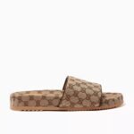 Gucci Men's Beige & Brown-GG Slide Sandals For Men 624695 H6320 9763 - Image 3