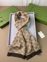 Gucci Monogram Original Scarf Beige 180cm/71in For Women - Image 9