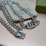 Gucci Necklace Chain Silver For Women - Image 6