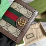 Gucci Ophidia GG Card Case Wallet Supreme Canvas Beige For Women‎ 4.3in/11cm 523155 96IWG 8745 - Image 6