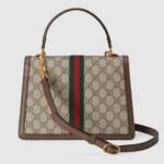 Gucci Ophidia Medium Top Handle Bag 9.8in/ 25cm Beige Gold Hardware For Women ‎651055 96IWX 8745 - Image 6
