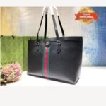 [True-to-ORIGINAL] Gucci Ophidia Medium Tote Black For Women 15in/38cm GG 631685 CWG1A 1060 - Image 6