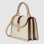[True-to-ORIGINAL] Gucci Ophidia Small Top Handle Bag 9.8in/25cm Beige Gold Hardware For Women 651055 UULAG 9682‎ - Image 4