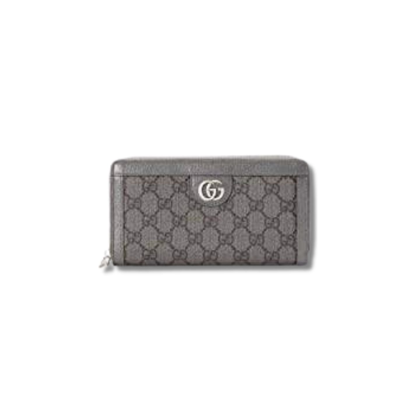 xr:d:DAFZxTLM5cc:17,j:3249018555,t:23020703 Gucci Ophidia Zip Around Wallet Supreme Canvas Grey For Men 7.5in/19cm 706844 UULBN 1244 - Image 1