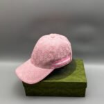 Gucci Original GG Canvas Baseball Hat With Web Pink GG Hat - Image 3