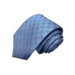 Gucci Pattern Silk Tie Blue For Men