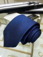 Gucci Pattern Silk Tie Navy Blue For Men - Image 6