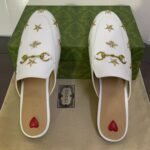 Gucci Princetown Slipper With Bee Stars Beige For Women GG - Image 2