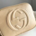 Gucci Soho Disco Small Crossbody Bag 8in/ 21cm Beige Gold Hardware For Women GG 308364 - Image 3