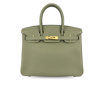 Hermes Birkin 30 Top Handle Bag 11.8in/ 30cm Green Moss Gold Hardware For Women