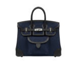 Hermes Birkin Cargo 25 Top Handle Bag 9.8in/ 25cm Dark Blue Silver Hardware For Women