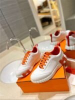 Hermes Bouncing Sneaker Orange For Women - Image 4