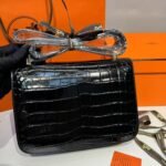 Hermes Constance 23 Pattern Crocodile Black For Women, Women's Handbags, Shoulder Bag 9in/23cm - Image 4