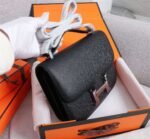 Hermes Constance Handbag Black For Women 22cm/8.7in - Image 11