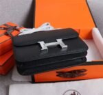 Hermes Constance Handbag Black For Women 22cm/8.7in - Image 8