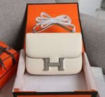Hermes Constance Handbag Off White For Women 22cm/8.7in - Image 2