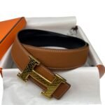Hermes Constance Martelee Belt Buckle & Reversible Brown Belt - Image 3